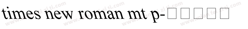 times new roman mt p字体转换